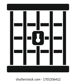 Prison gate icon. Simple illustration of prison gate vector icon for web design isolated on white background