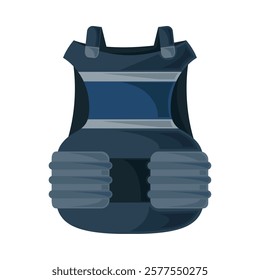 prison guard equipment bullet vest isolated