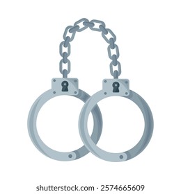 prison guard equipment handcuffs isolated