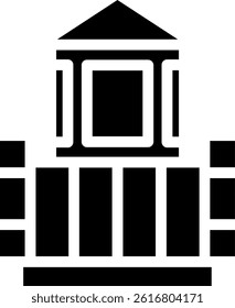 Prison Guard Tower Glyph Vector Icon Design