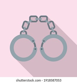 Icono de las esposas de la prisión. Ilustración plana del icono vectorial de las esposas de la prisión para el diseño web