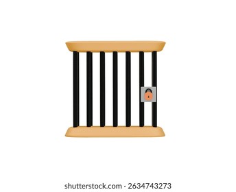  prison icon 3d illustration render