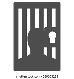 Prison icon from Business Bicolor Set. Vector style: flat symbol, gray color, rounded angles, white background.