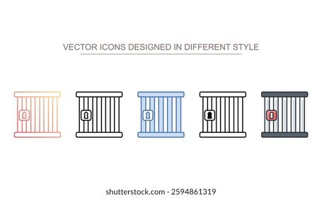 Prison icon design with white background stock illustration