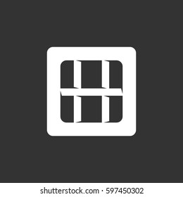 Prison icon isolated on black background. Prison vector logo. Flat design style. Jail vector pictogram for web graphics - stock vector