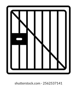 prison icon or jail icon. jail icon concept for justice and law. jail icon vector illustration eps 10.
