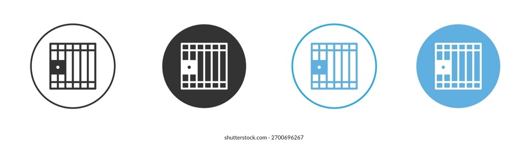 Prison icon Logo Template Design set