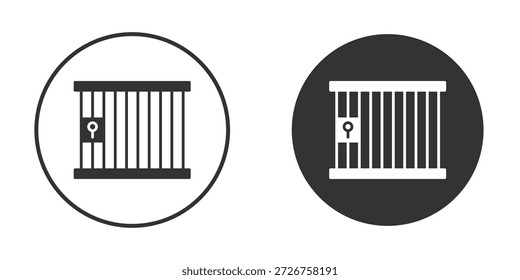 Símbolos simples del Clipart de la silueta del icono de la prisión