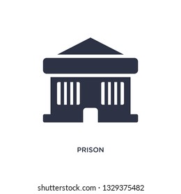 prison icon. Simple element illustration from buildings concept. prison editable symbol design on white background. Can be use for web and mobile.