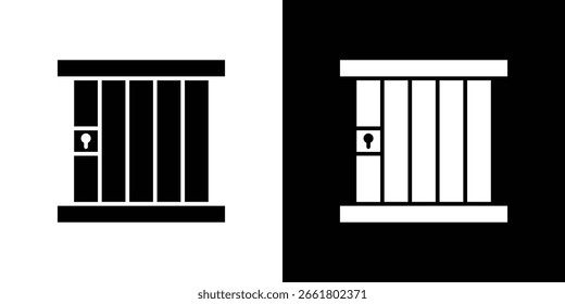 Símbolo de icono de prisión. Icono de Vector en diseño plano de moda