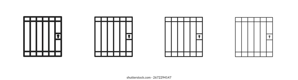 Prison icon symbols collection. Vector EPS 10