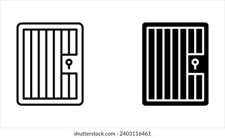 Prison icon. Trendy modern flat linear vector Prison icon on white background from thin line law and justice collection,