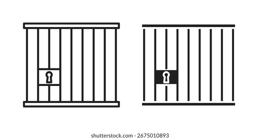 Diseño del Vector del icono de la prisión, perfecto para los diseños del ui del Sitio web