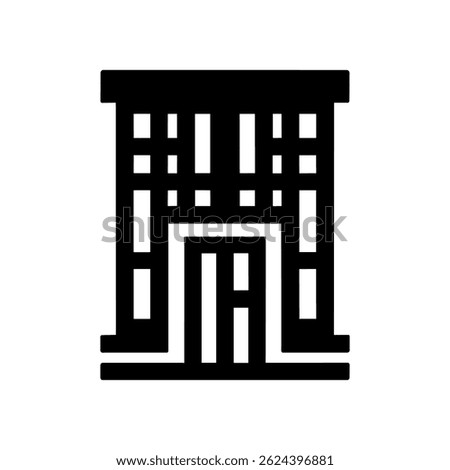 Prison Icon Vector Highlights The Silhouette Of Incarceration, Reinforcing Themes Of Public Justice, Law Protection, And Social Accountability.