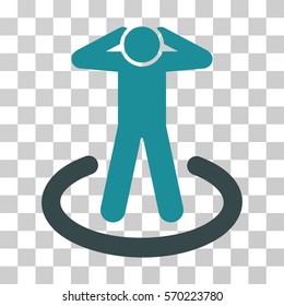 Prison icon. Vector illustration style is flat iconic bicolor symbol, soft blue colors, transparent background. Designed for web and software interfaces.
