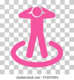 Prison icon. Vector illustration style is flat iconic symbol, pink color, transparent background. Designed for web and software interfaces.