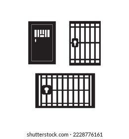 diseño de símbolo de ilustración de vector de icono de prisión