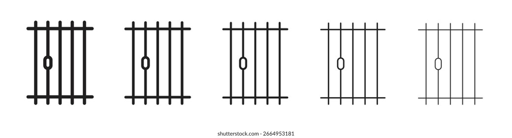 Iconos de la prisión. diseños simples y modernos del icono del Vector