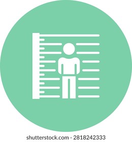 Prison Inmate Icons, Solid Style Graphic Element