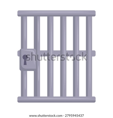 Prison jail bars vector icon, prison bars or jail cell door icon vector illustration, prison clip art, clip art jail, prisoner clip art