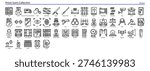 Prison Jail Correctional Facility Inmate Icon Collection