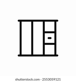 Vector de signo de ícono de prisión