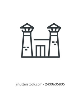 Prison jail icon, vector illustration