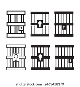 Prison, jail icon vector in trendy