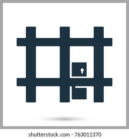 Prison lattice simple icon for web and mobile design