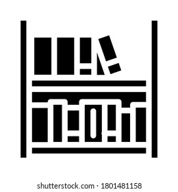 Brillenbibliothek Symbol Vektor. Bibliotheksschild des Gefängnisses. isoliertes Kontursymbol