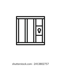 Prison line icon isolated on white background