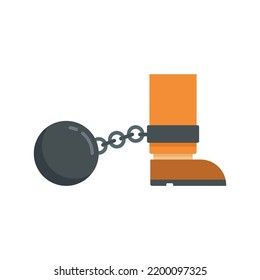 Prison metal ball icon