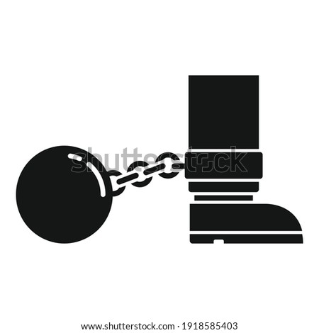 Prison metal ball icon. Simple illustration of prison metal ball vector icon for web design isolated on white background