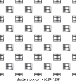 Prison pattern seamless repeat in cartoon style vector illustration
