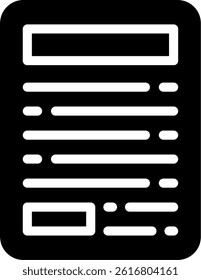 Prison Register Glyph Vector Icon Design