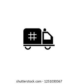 Prison Service car vector icon. Prison Service car sign on white background. Prison Service car icon for web and app