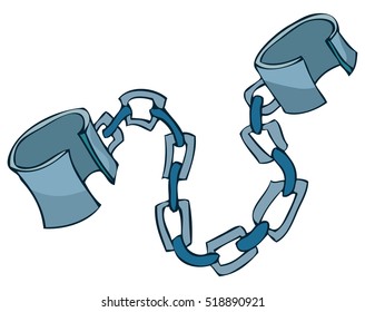 Prison Shackles, Vector Illustration.