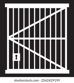 Prison or prison simple icon ,illustration design template.