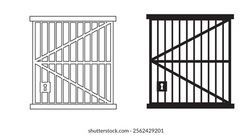 Prison or prison simple icon ,illustration design template.