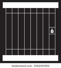 Prison or prison simple icon ,illustration design template.