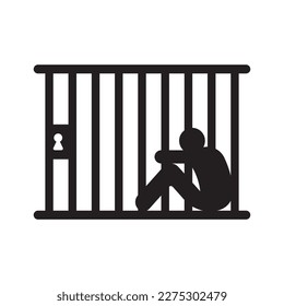 Prison or prison simple icon,illustration design template.