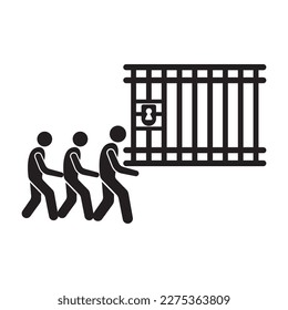 Prison or prison simple icon,illustration design template.