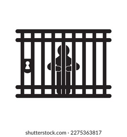 Prison or prison simple icon,illustration design template.