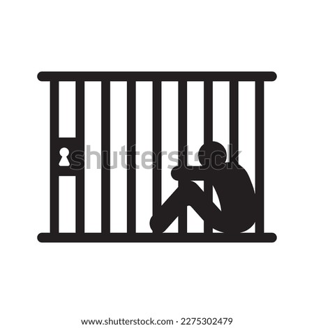 Prison or prison simple icon,illustration design template.
