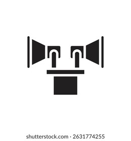 Prison Speaker Filled Icon Vector Illustration