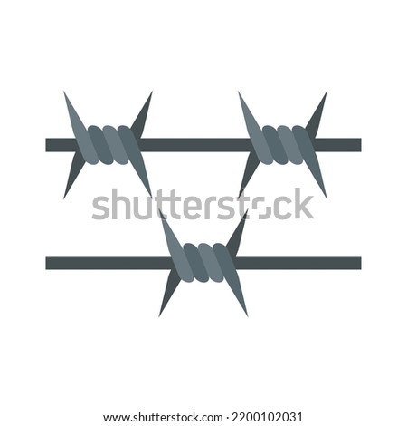 Prison spike wire icon. Flat illustration of prison spike wire vector icon isolated on white background