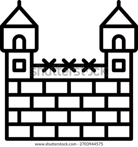 Prison vector design in modern style, criminal sentencing and corruption punishment concept, justice system illustration. Line Icon