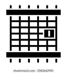 Prison Vector Glyph Icon Vector Design