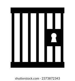 Icono De Glifo Vector De Prisión Para Uso Personal Y Comercial.
