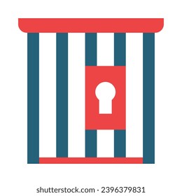 Prison Vector Glyph Two Color Icons For Personal And Commercial Use.
